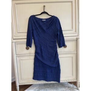 Elegant Reiss Janelle Blue Lace Bodycon Dress‎ Size 10 Holiday Flattering